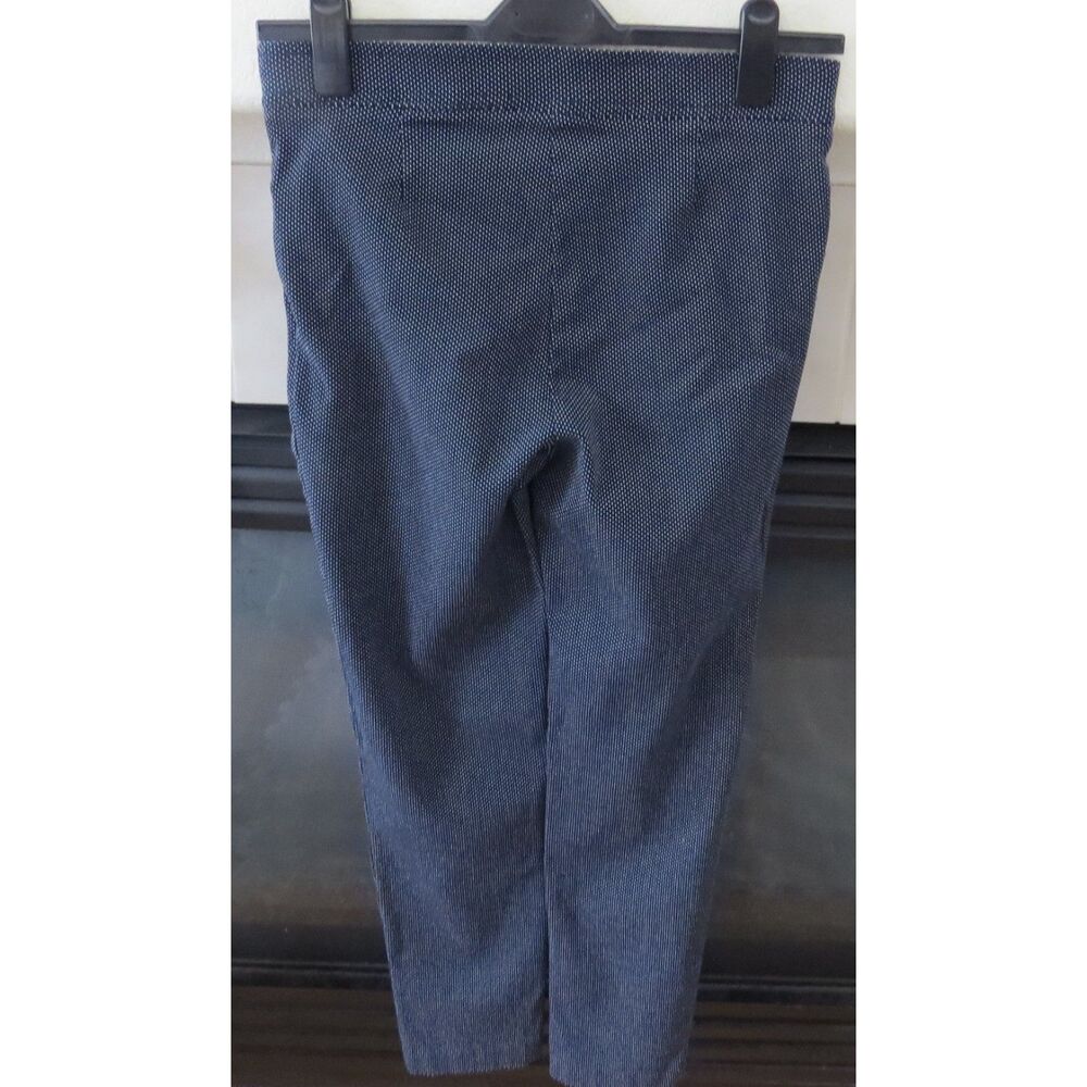 89th & Madison Women's Polka Dot Stretch Sailor Ankle Pants Mid Rise Navy L EUC - Picture 6 of 9
